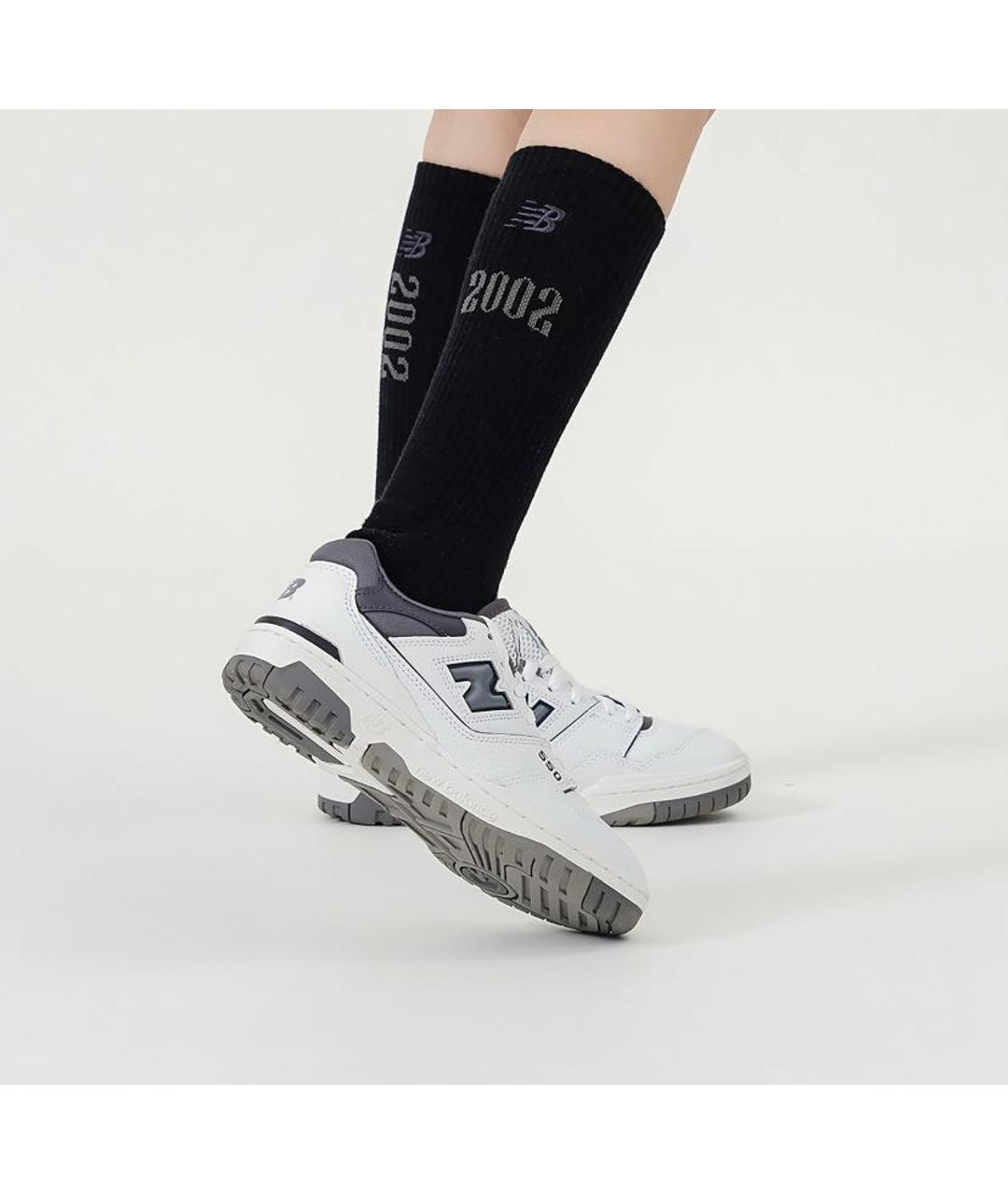 NEW BALANCE Серые кожаные кроссовки, фото 6