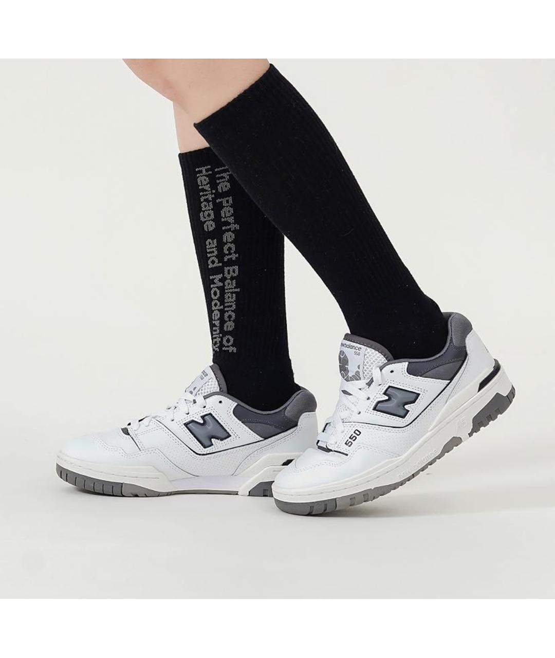 NEW BALANCE Серые кожаные кроссовки, фото 5