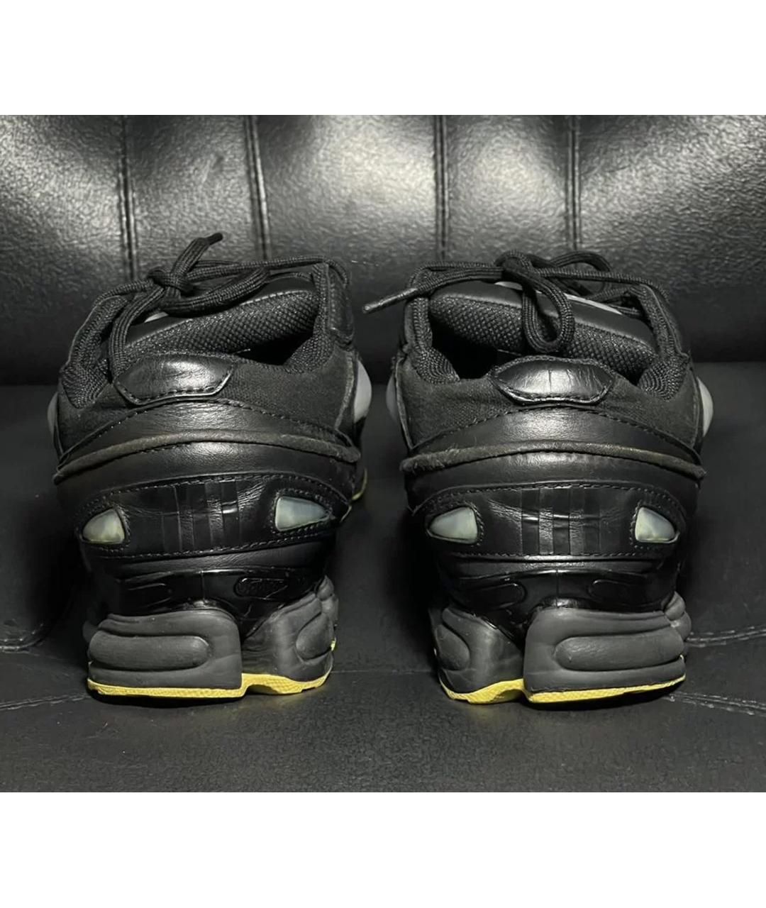 ADIDAS X RAF SIMONS Черные кожаные низкие кроссовки / кеды, фото 2