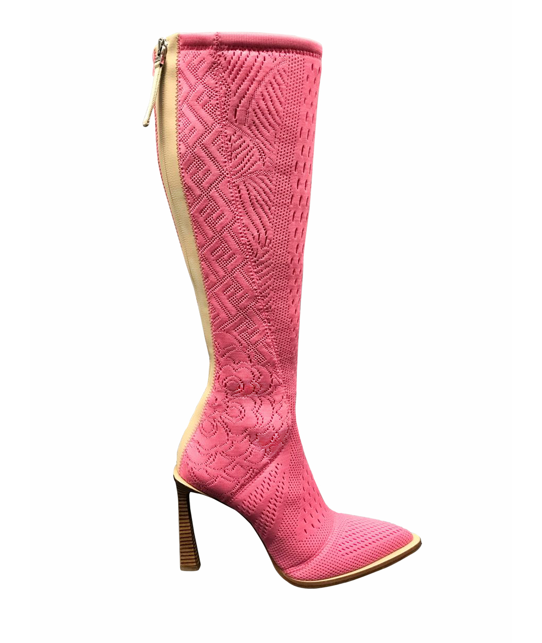 FENDI Розовые текстильные сапоги, фото 1