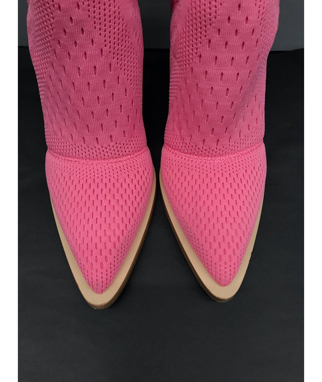 FENDI Розовые текстильные сапоги, фото 3