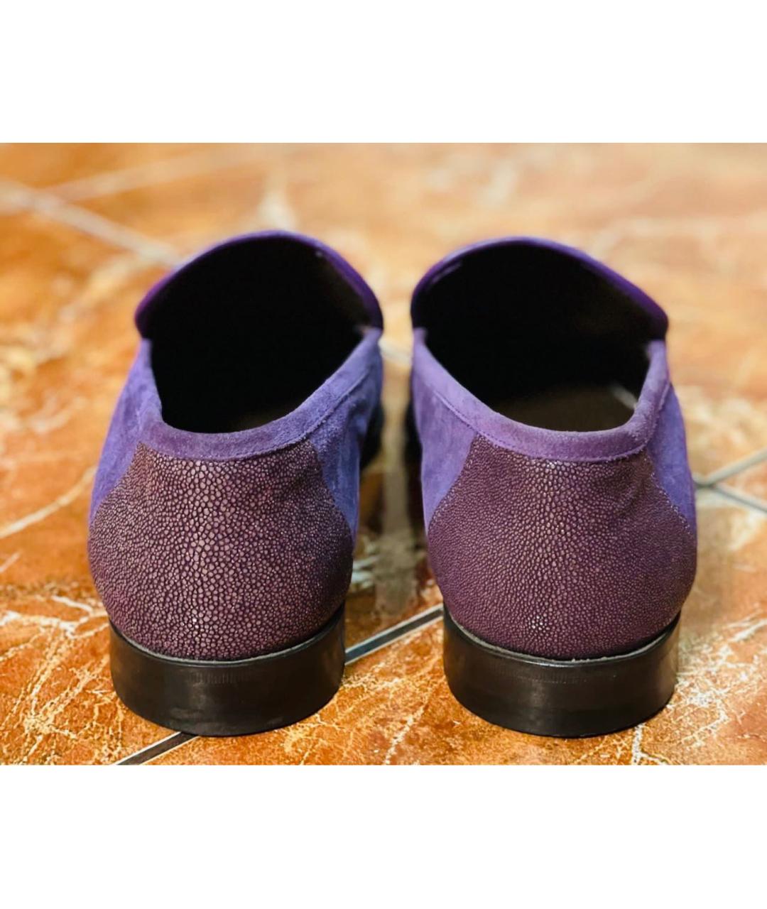 BRIONI Фиолетовые лоферы из экзотической кожи, фото 3