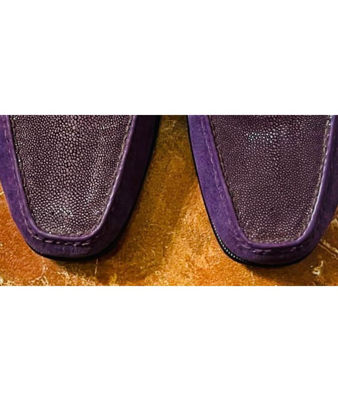BRIONI Фиолетовые лоферы из экзотической кожи, фото 5