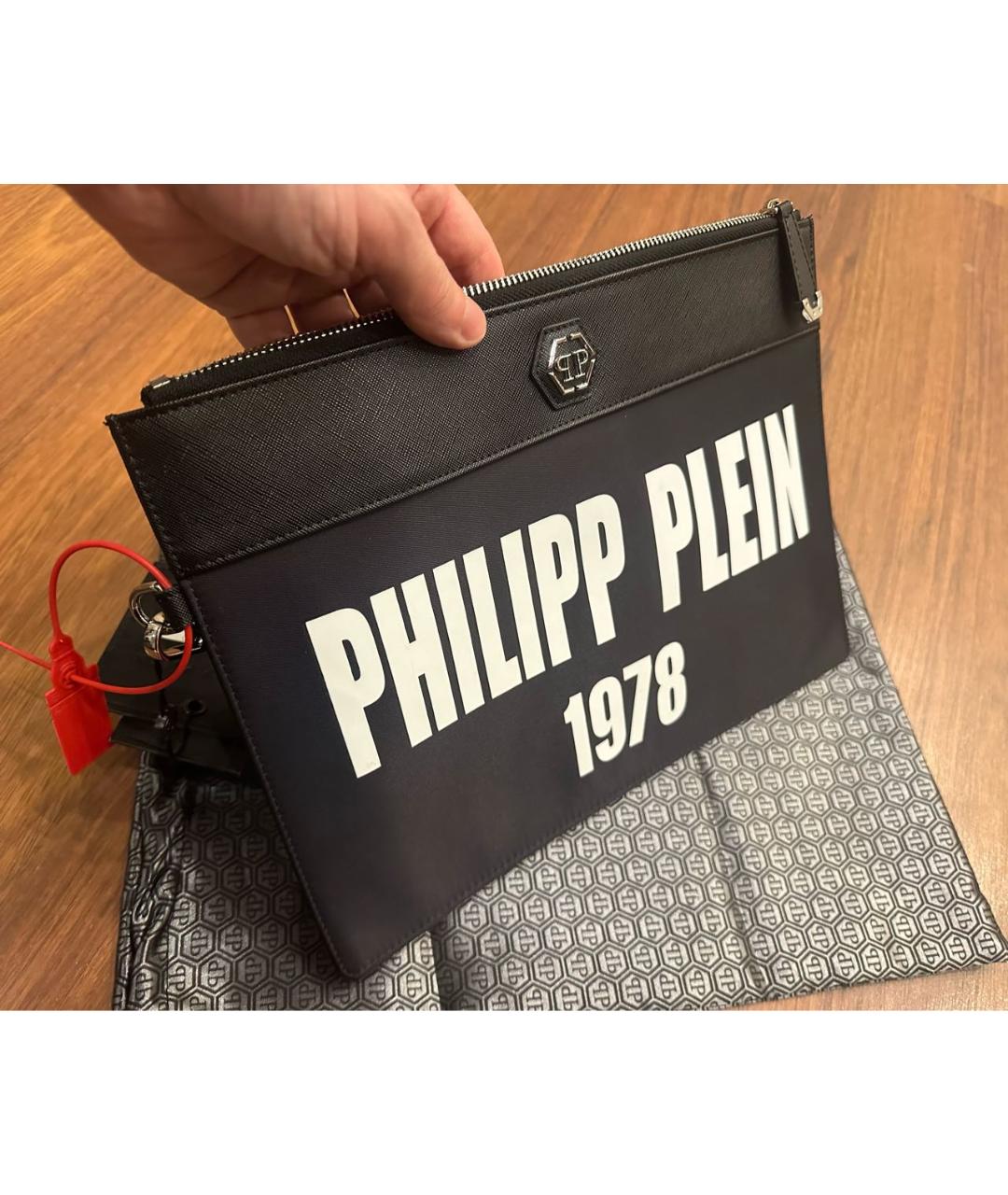 PHILIPP PLEIN Черная барсетка, фото 2