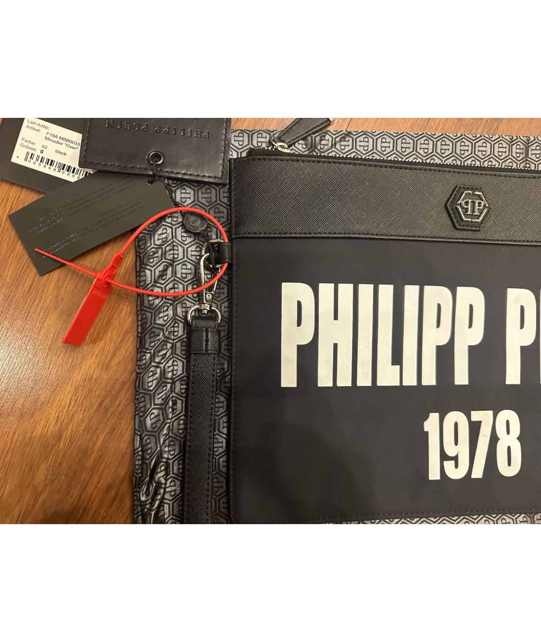 PHILIPP PLEIN Черная барсетка, фото 5