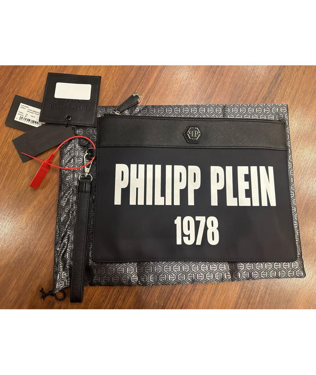 PHILIPP PLEIN Черная барсетка, фото 6