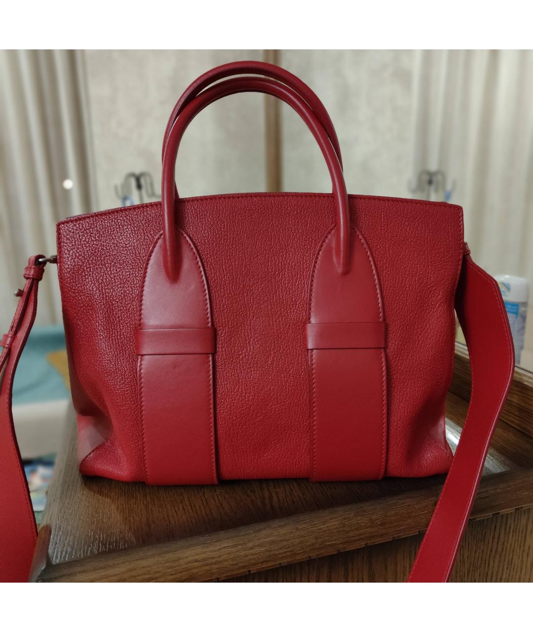 MIU MIU Красная кожаная сумка тоут, фото 3