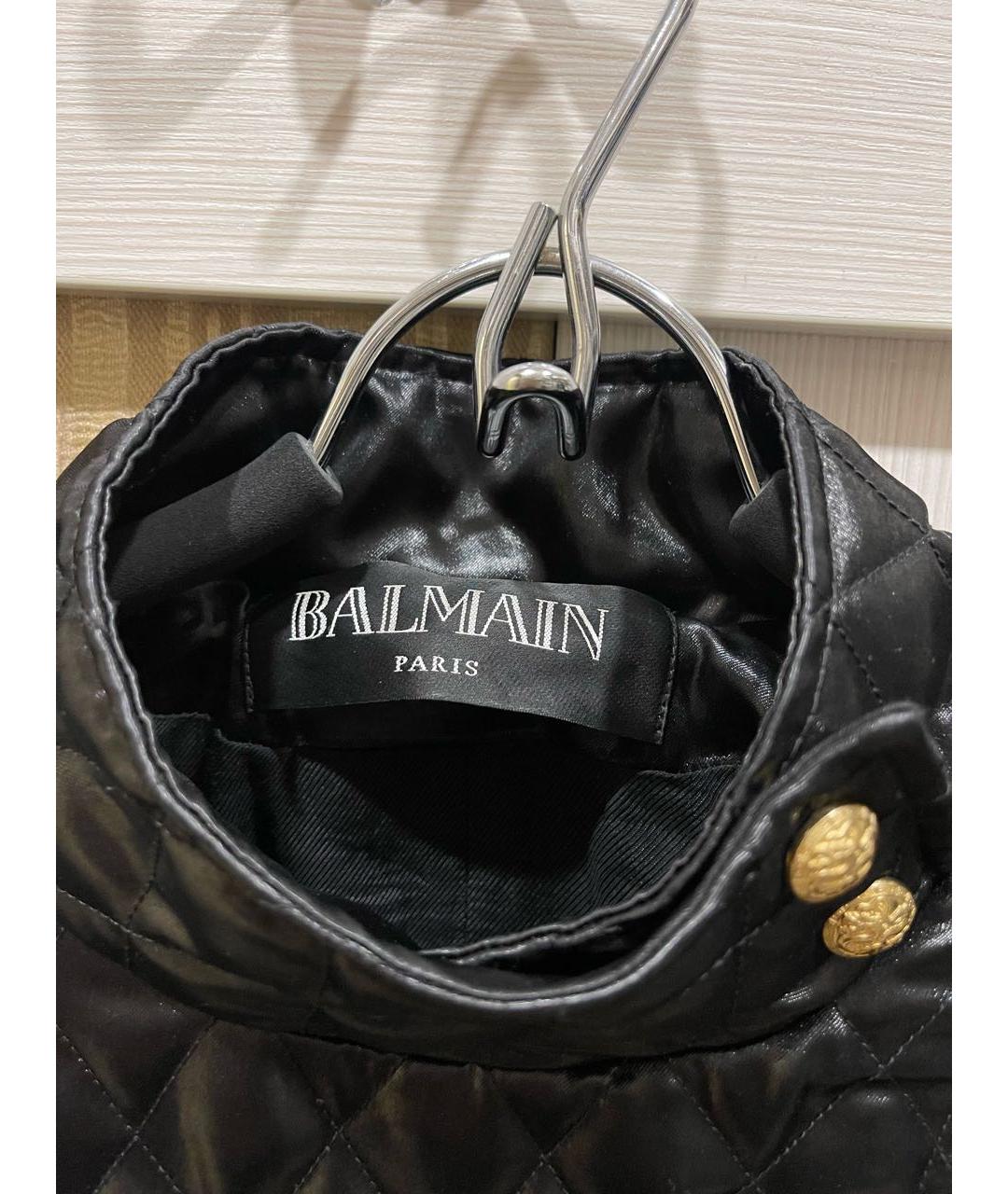 BALMAIN Черная полиэстеровая куртка, фото 4