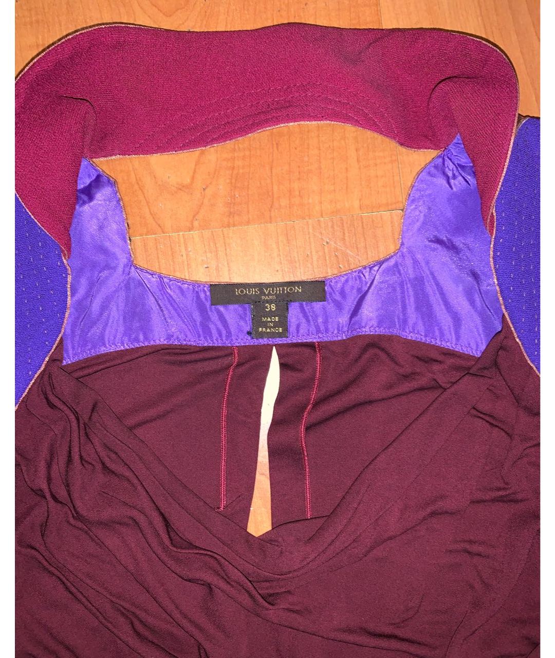 LOUIS VUITTON PRE-OWNED Бордовая вискозная рубашка, фото 3