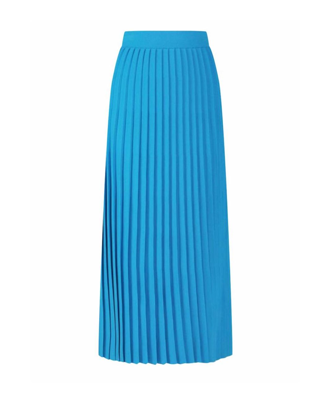 BALENCIAGA Голубая вискозная юбка макси, фото 1