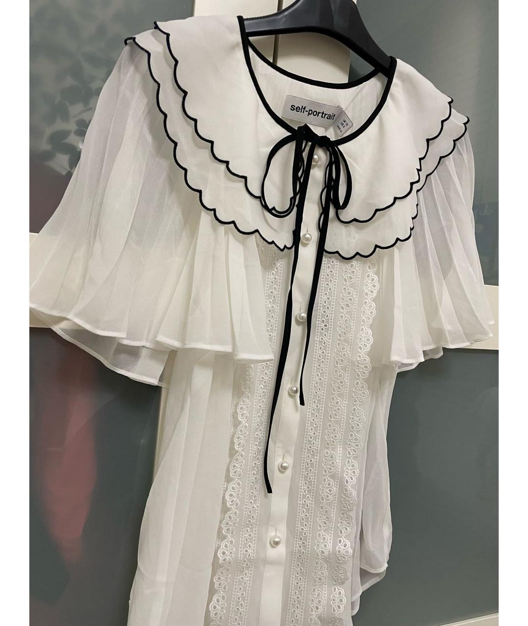 SELF-PORTRAIT Белая вискозная блузы, фото 2