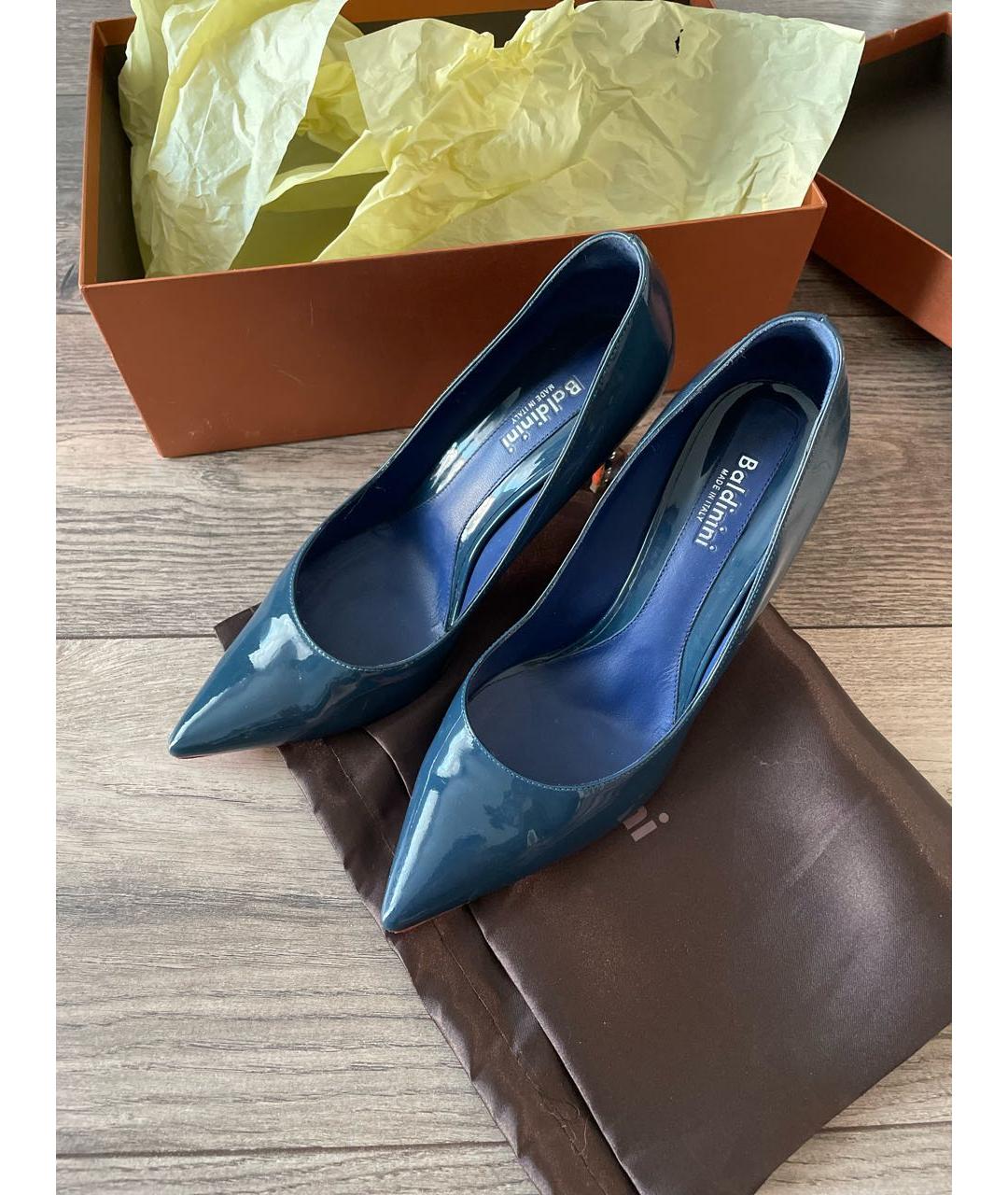 BALDININI Синие кожаные туфли, фото 7