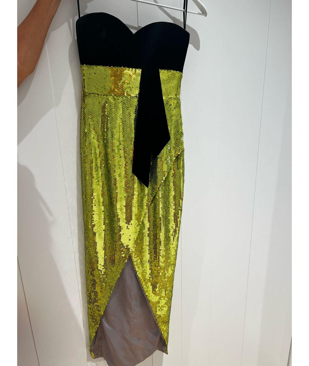 RASARIO Желтое бархатное вечернее платье, фото 6