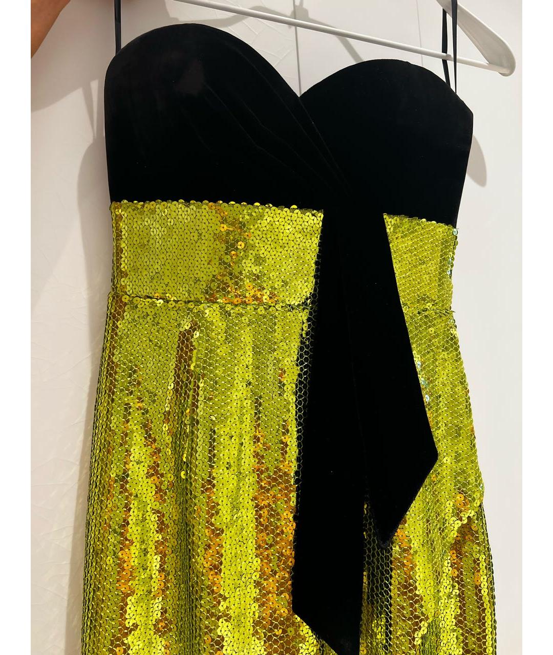 RASARIO Желтое бархатное вечернее платье, фото 3