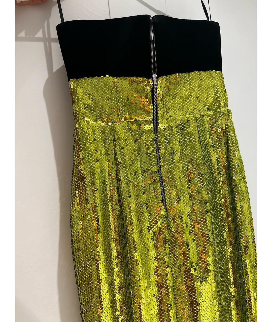 RASARIO Желтое бархатное вечернее платье, фото 4