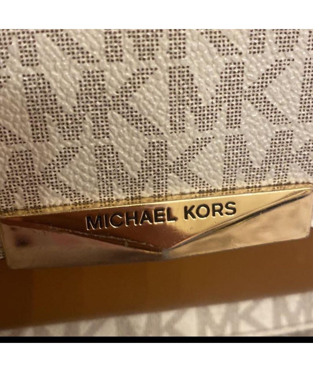 MICHAEL KORS Бежевая сумка через плечо из искусственной кожи, фото 2