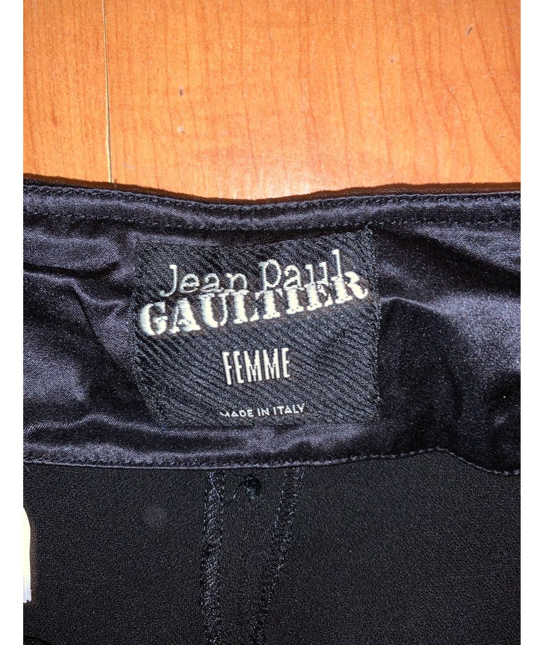 JEAN PAUL GAULTIER Черные ацетатные прямые брюки, фото 8