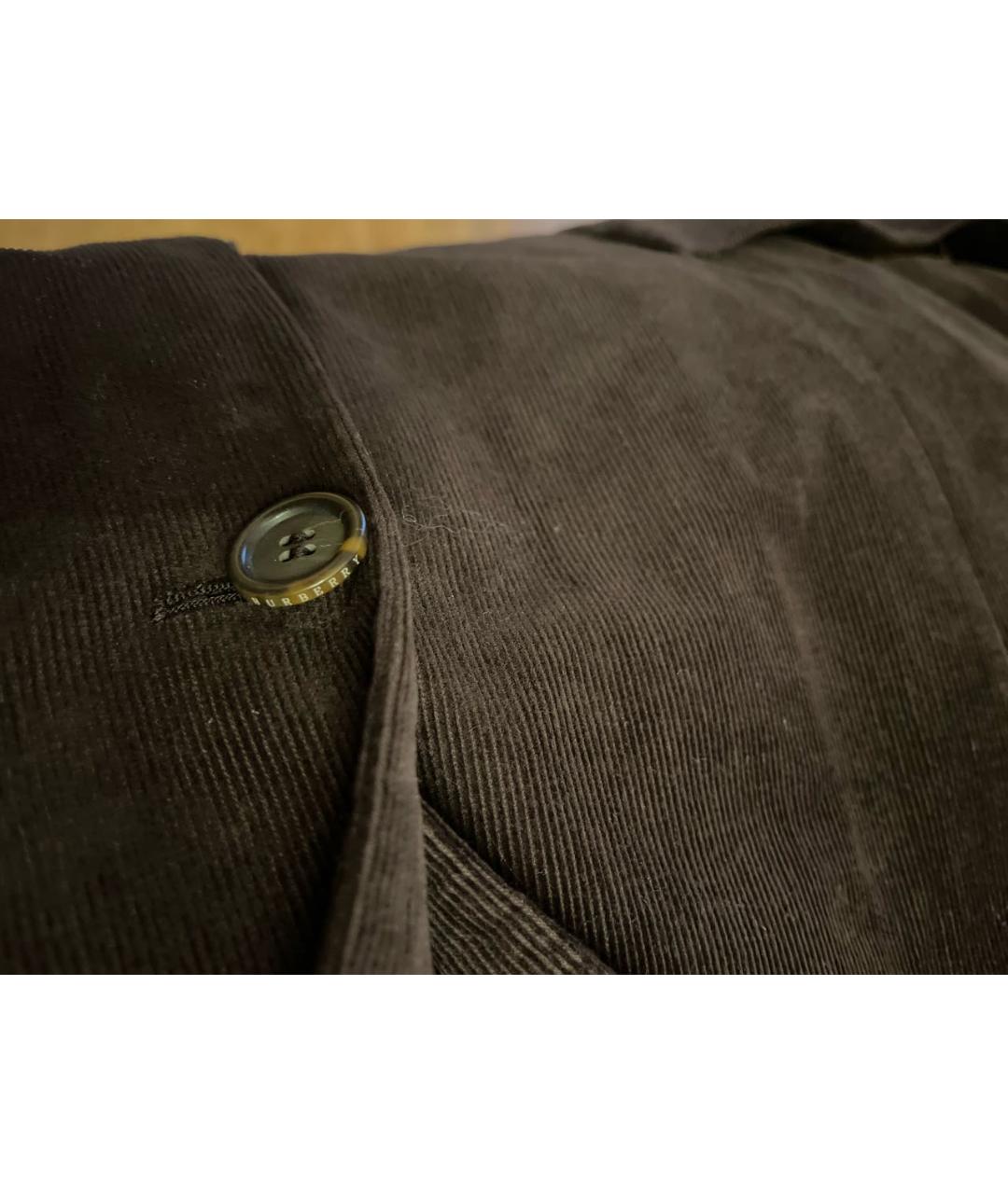 BURBERRY Коричневый велюровый пиджак, фото 4