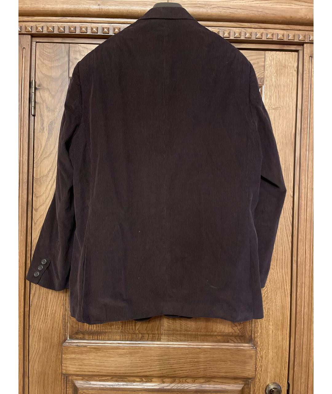 BURBERRY Коричневый велюровый пиджак, фото 2
