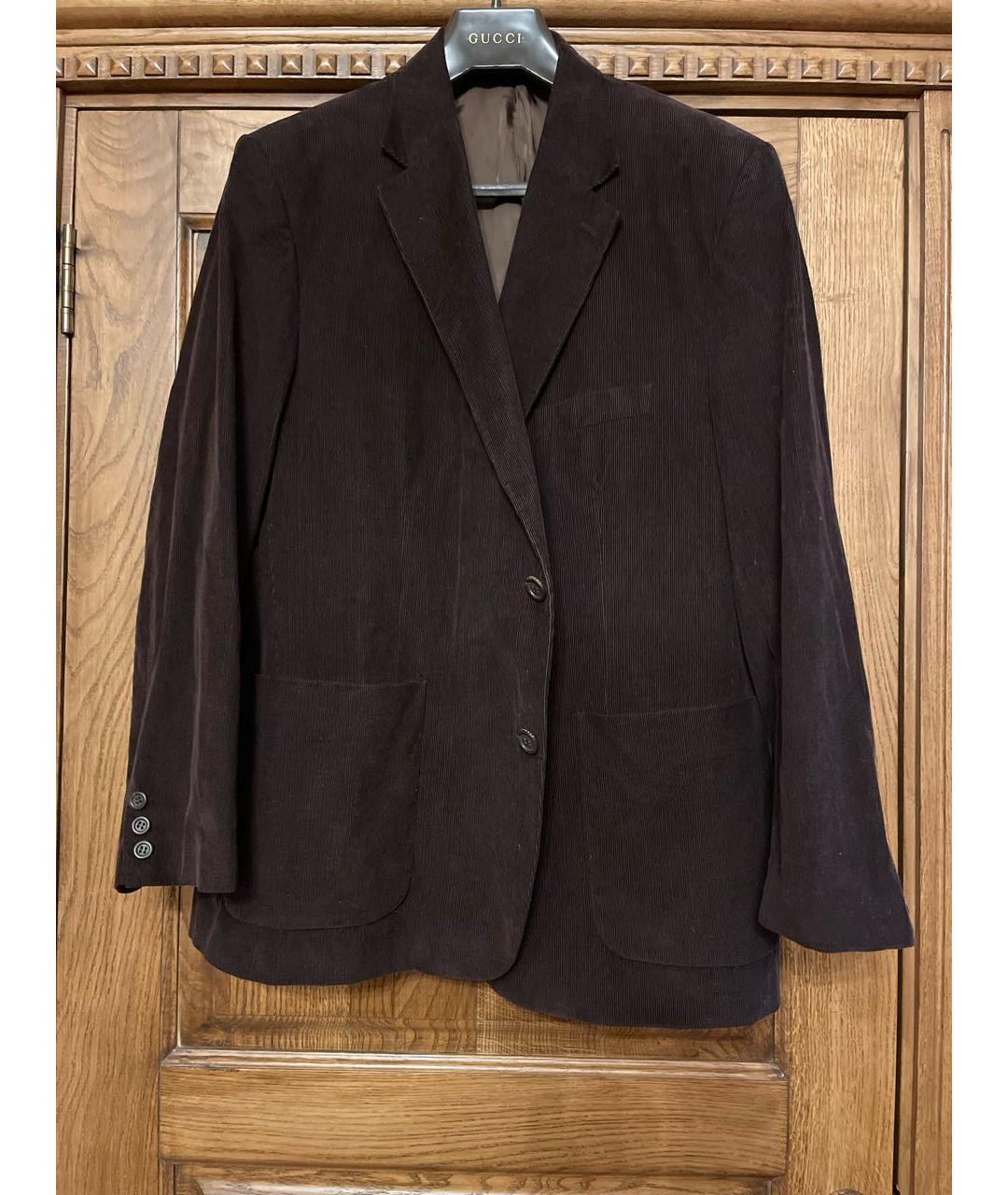 BURBERRY Коричневый велюровый пиджак, фото 6
