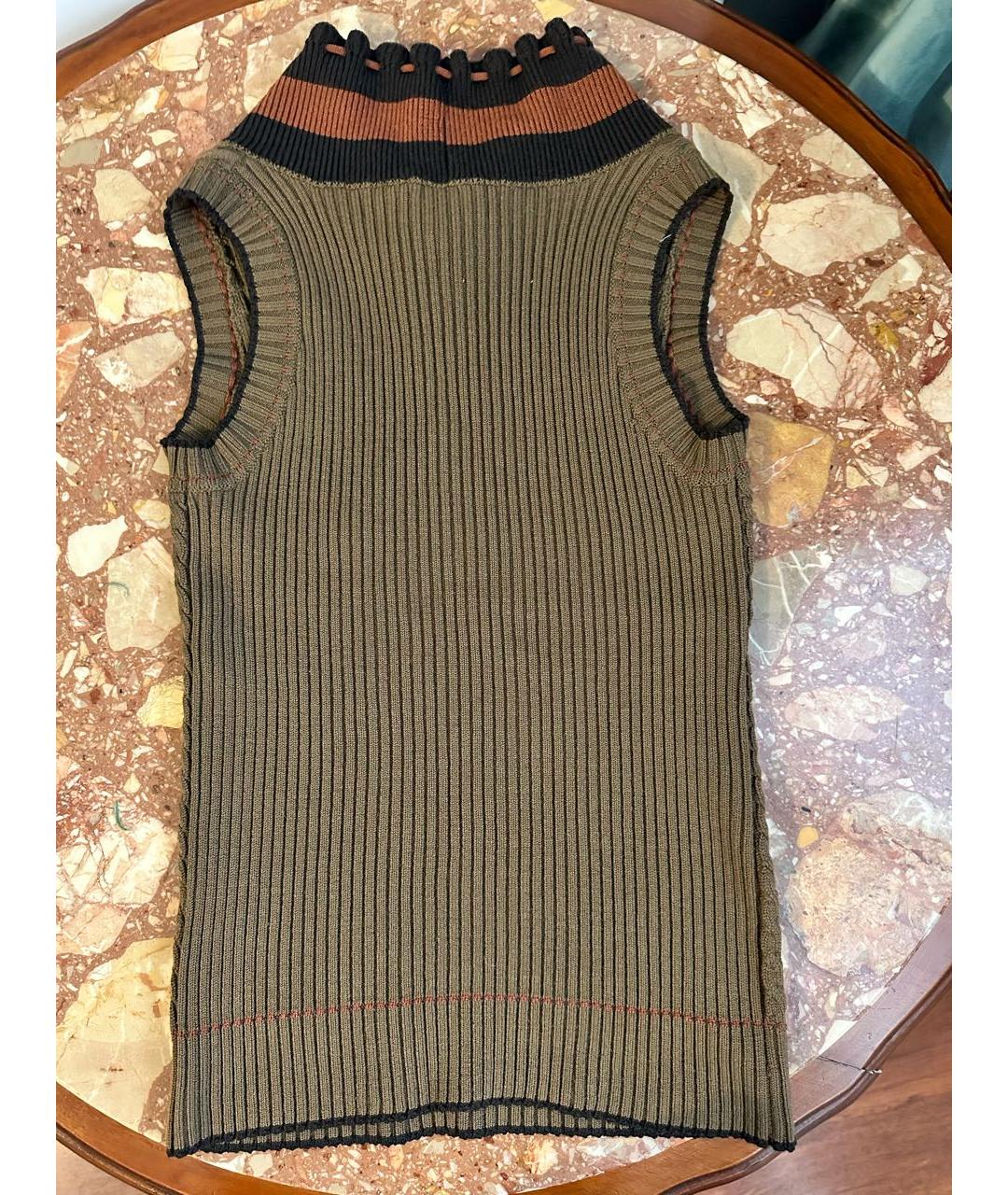 GUCCI Коричневая шерстяная жилетка, фото 2