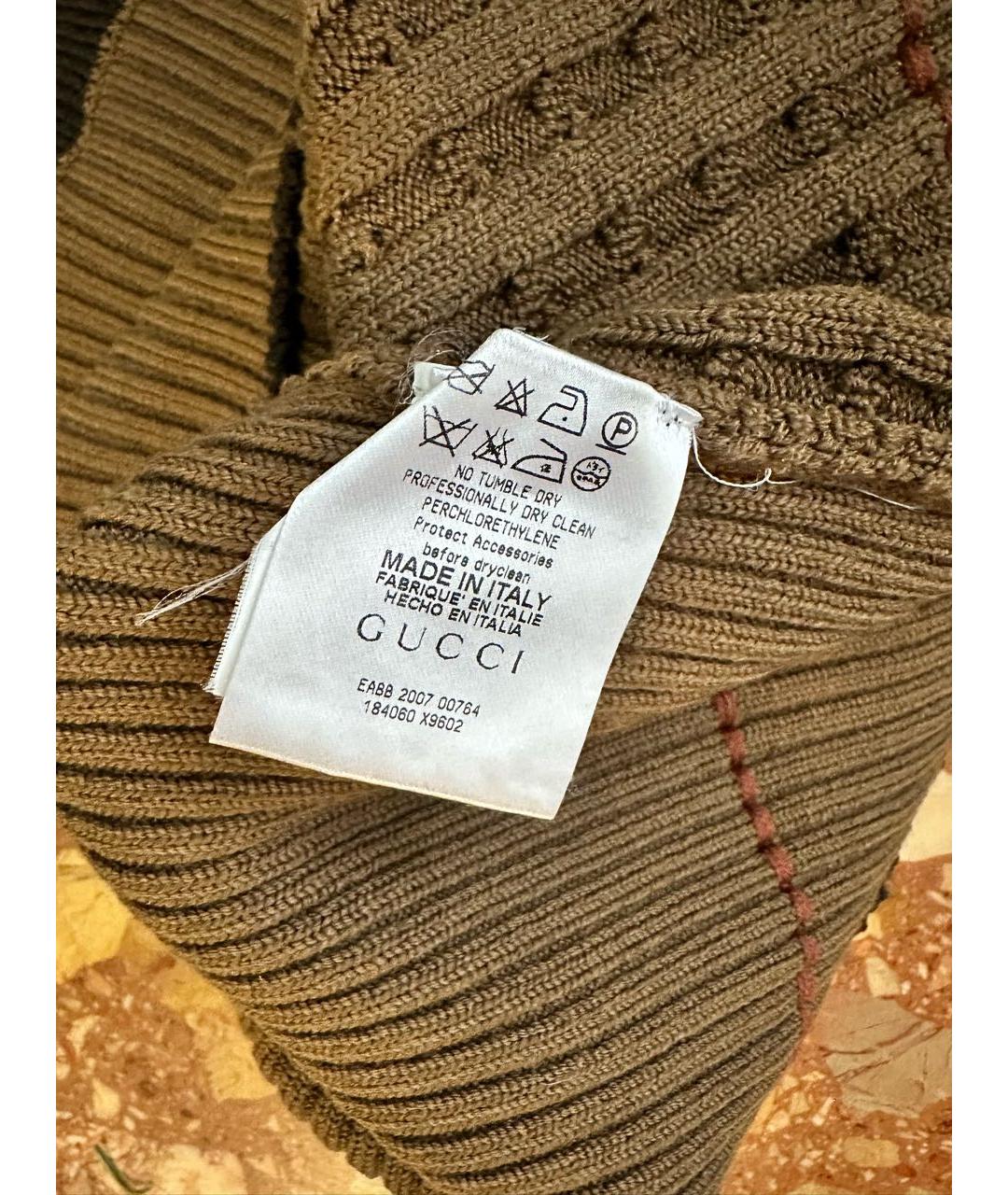 GUCCI Коричневая шерстяная жилетка, фото 6