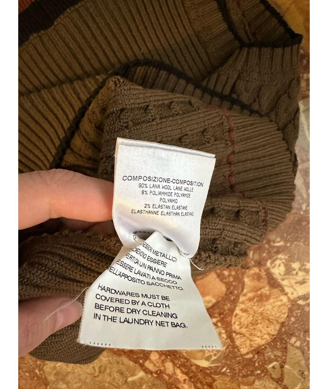 GUCCI Коричневая шерстяная жилетка, фото 5