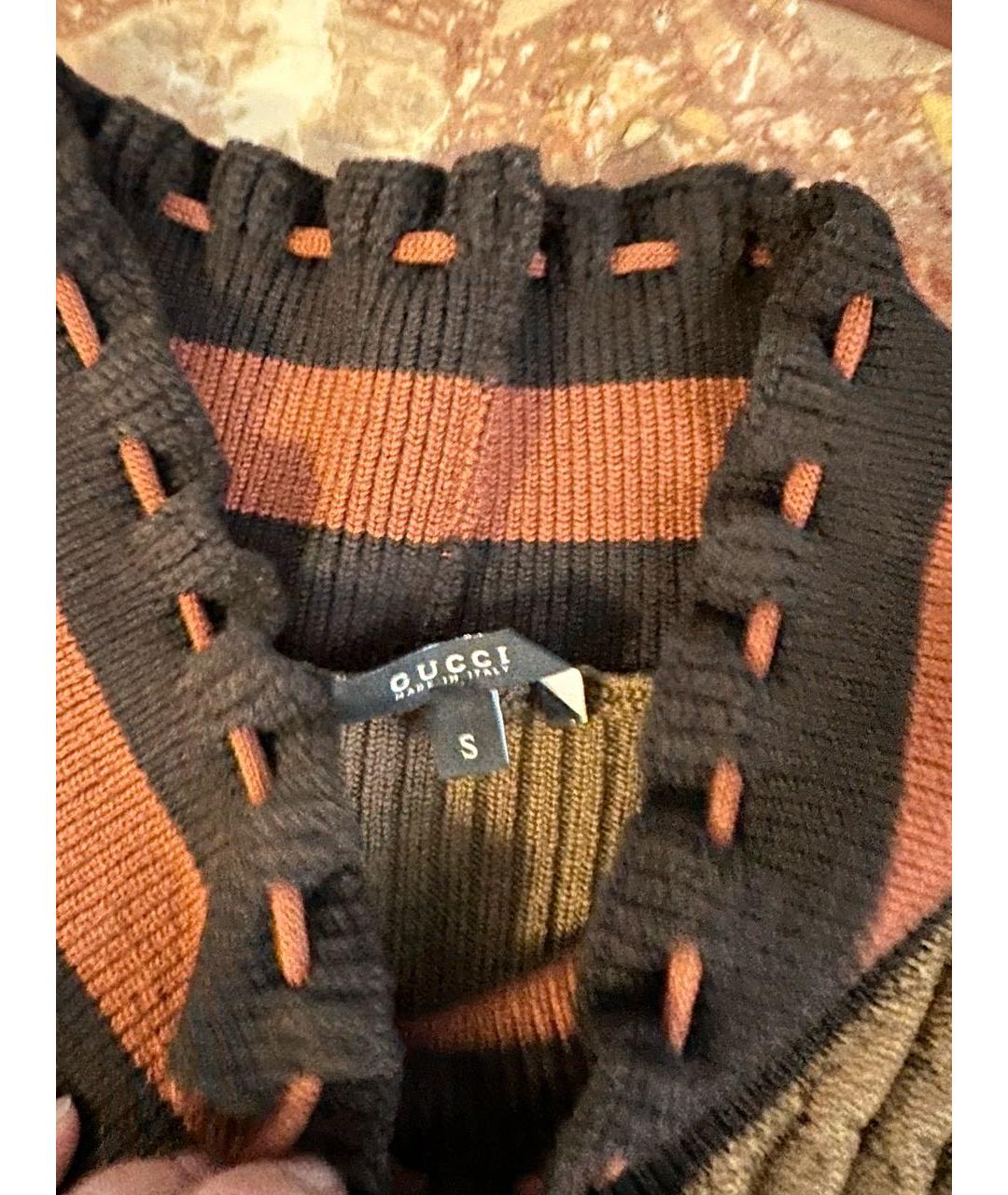 GUCCI Коричневая шерстяная жилетка, фото 3