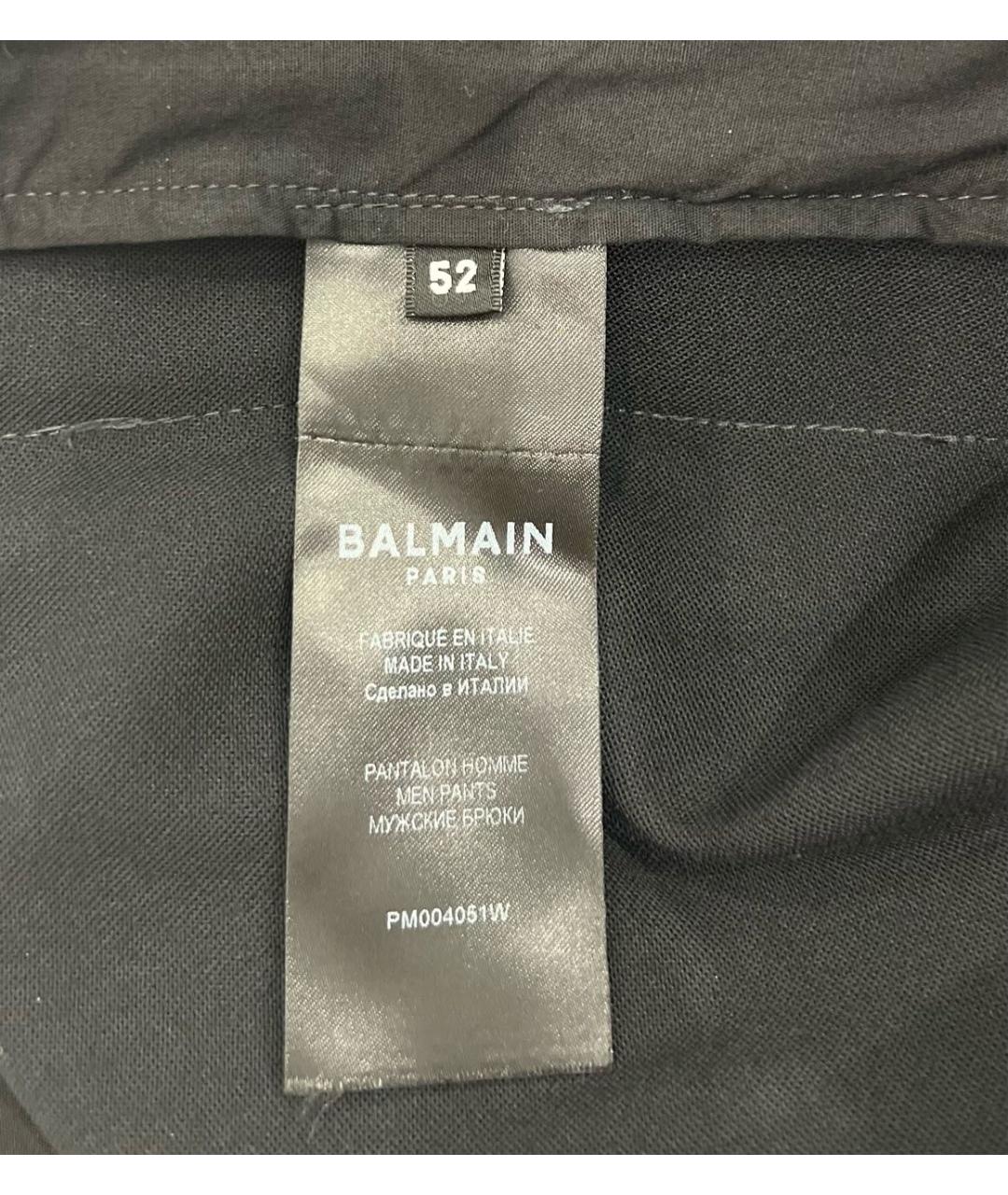 BALMAIN Черные шерстяные брюки чинос, фото 6