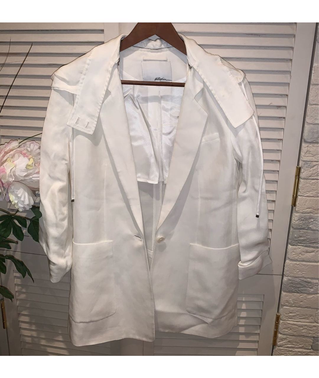 3.1 PHILLIP LIM Белый вискозный жакет/пиджак, фото 5