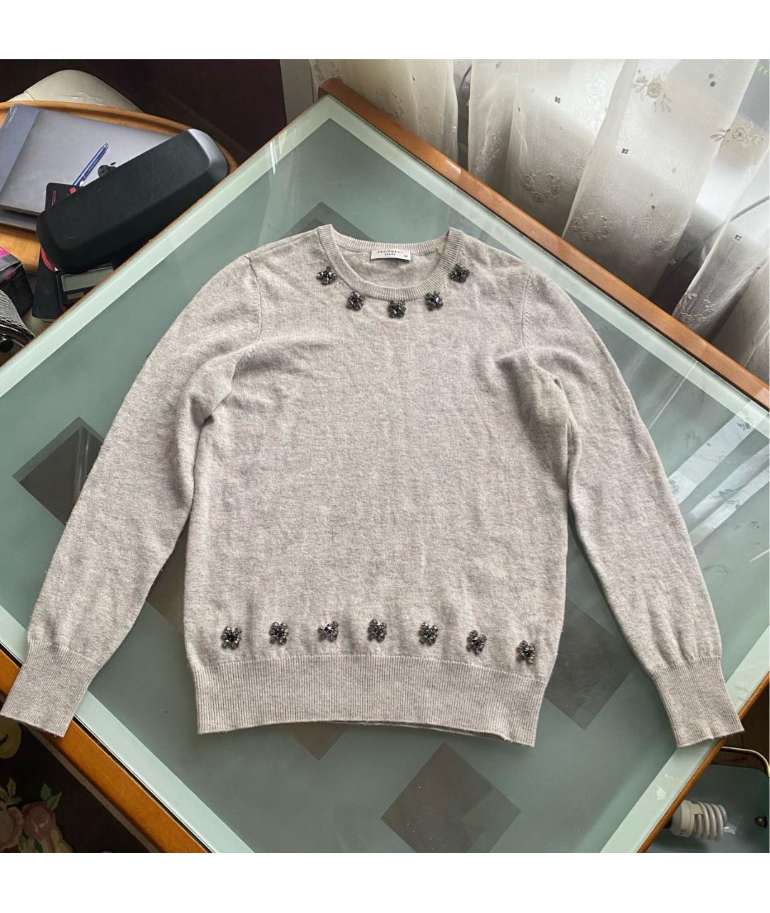 EQUIPMENT Серый кашемировый джемпер / свитер, фото 4
