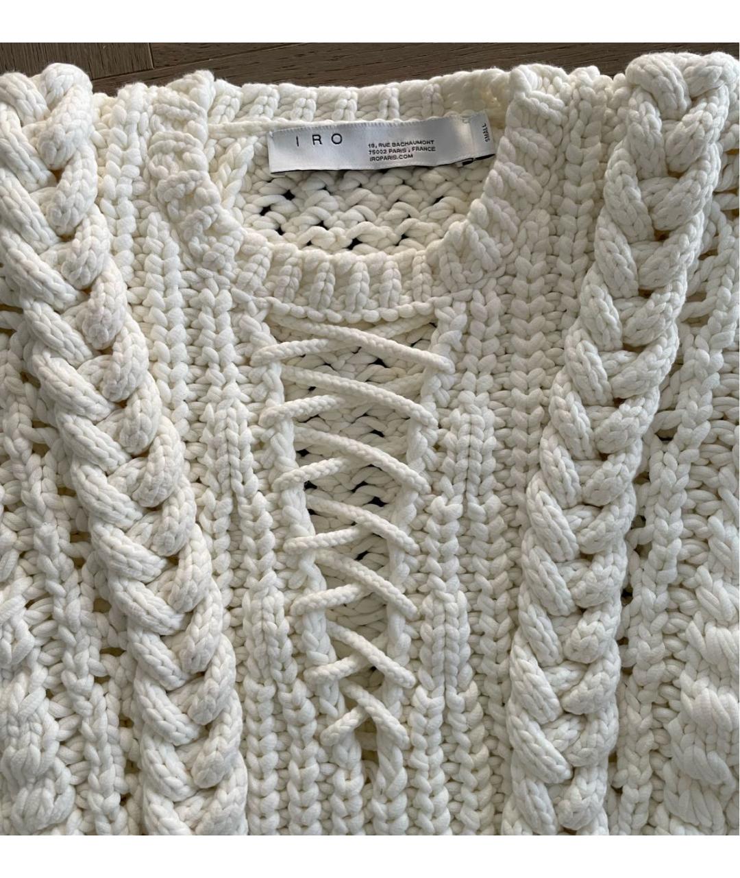IRO Белый хлопковый джемпер / свитер, фото 2