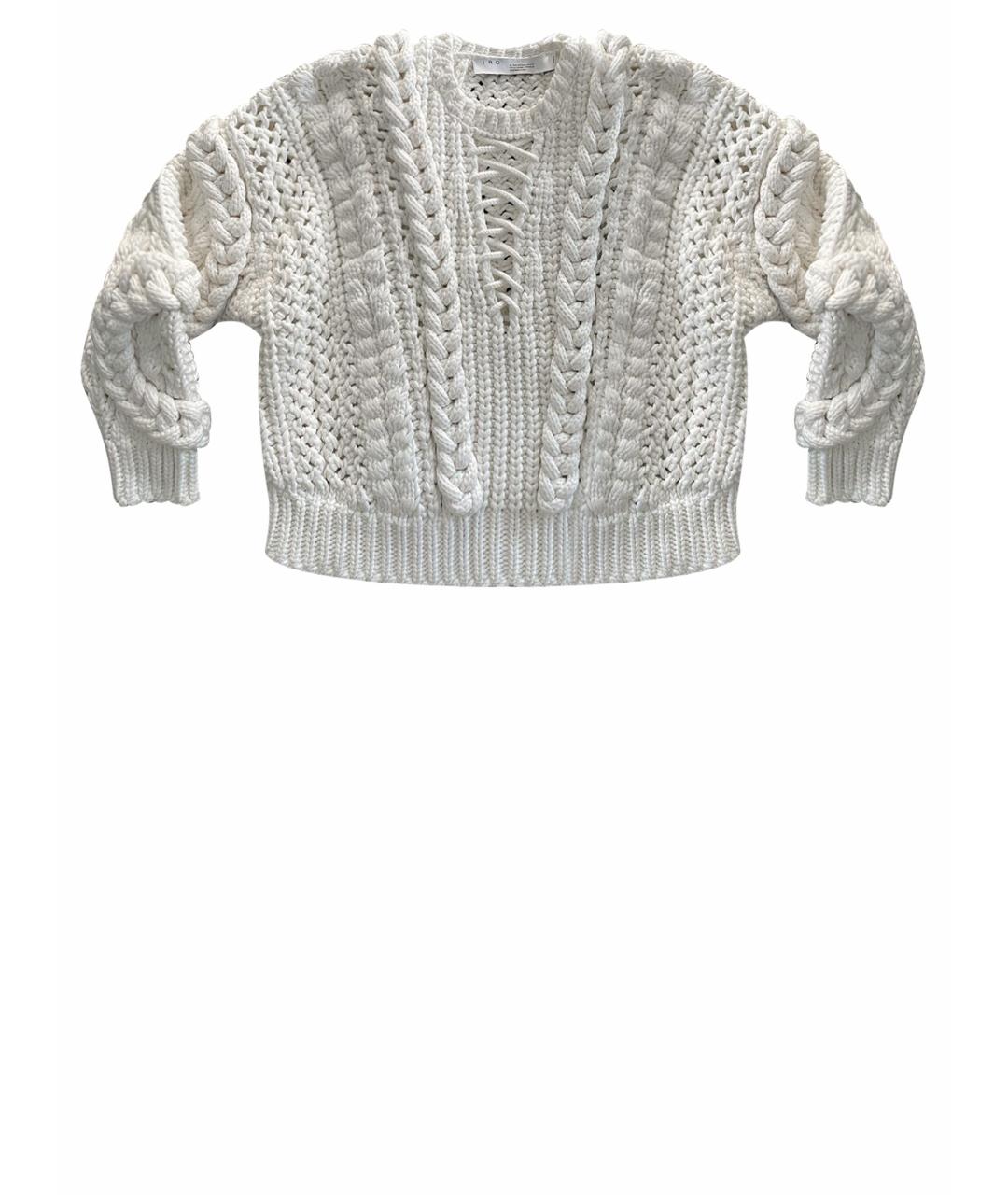 IRO Белый хлопковый джемпер / свитер, фото 1