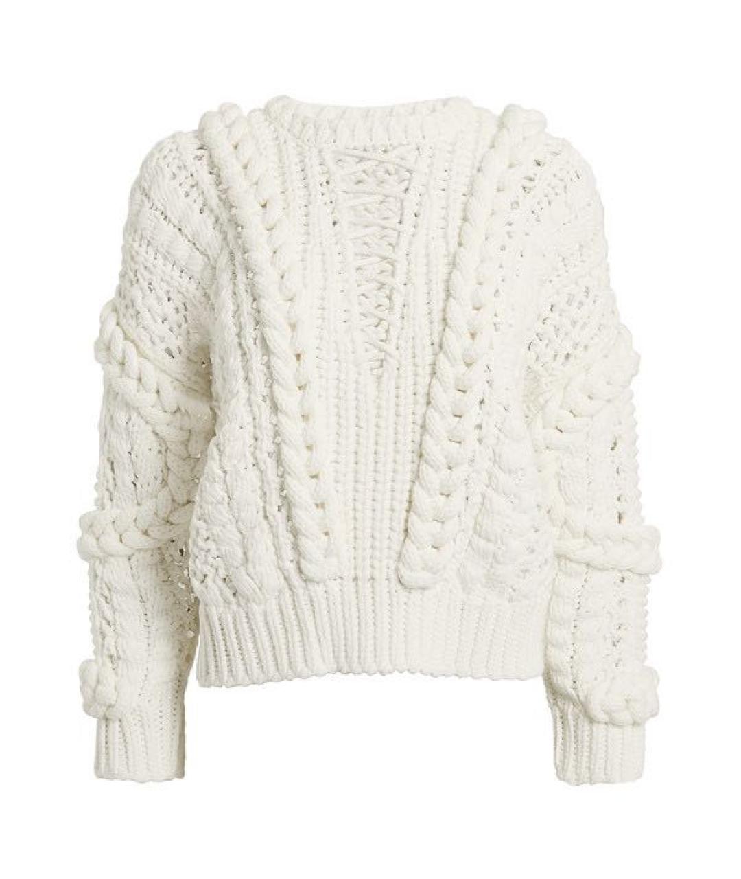 IRO Белый хлопковый джемпер / свитер, фото 7