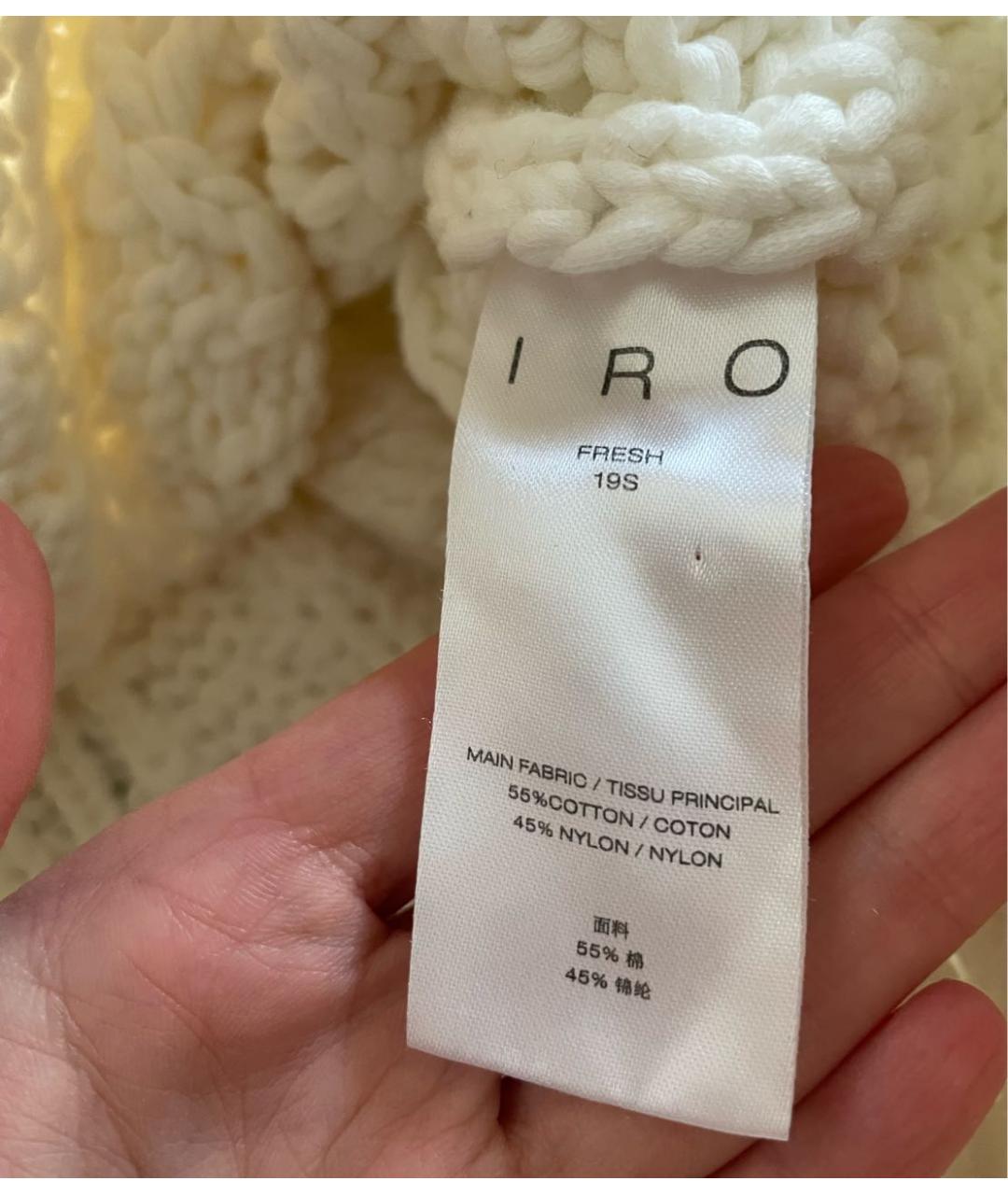 IRO Белый хлопковый джемпер / свитер, фото 5