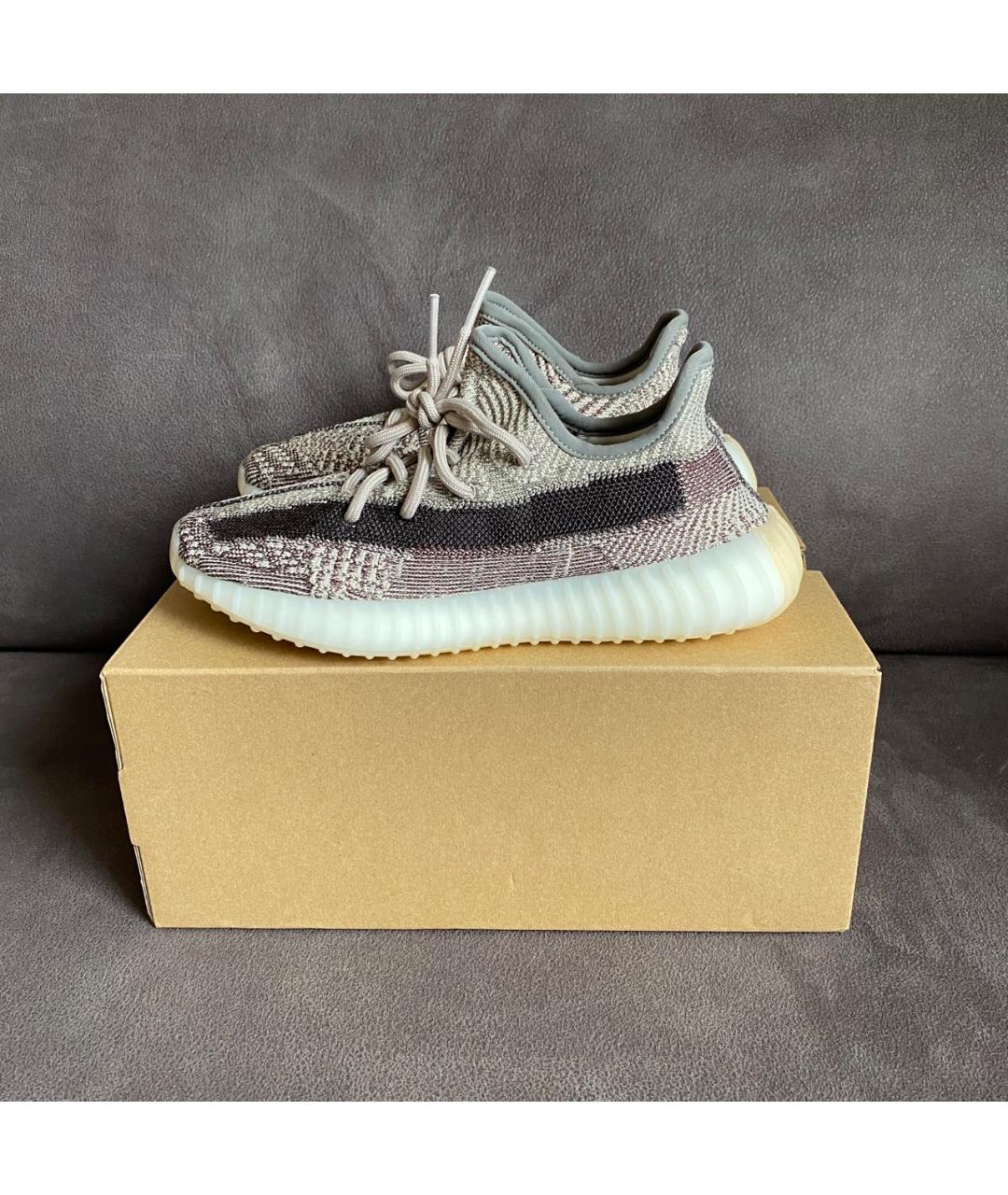 ADIDAS YEEZY Бежевые текстильные кроссовки, фото 4