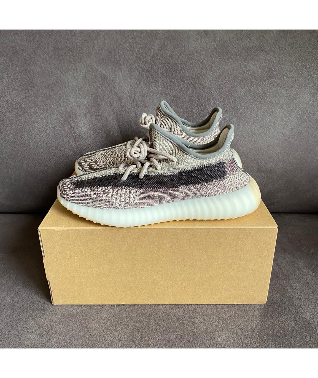 ADIDAS YEEZY Бежевые текстильные кроссовки, фото 4