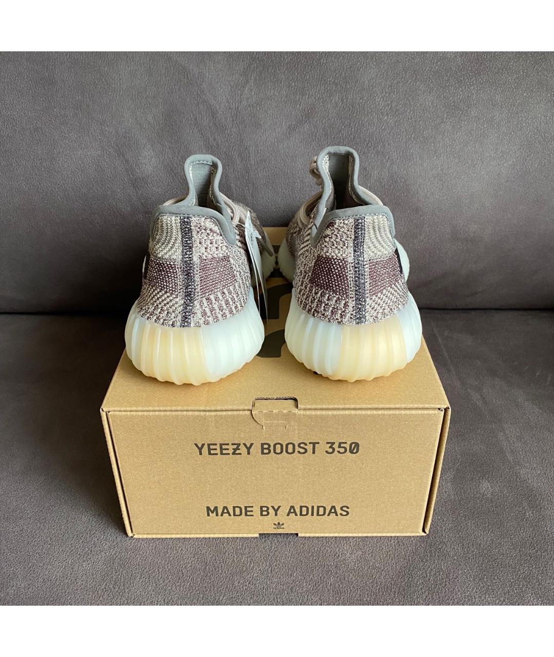 ADIDAS YEEZY Бежевые текстильные кроссовки, фото 3