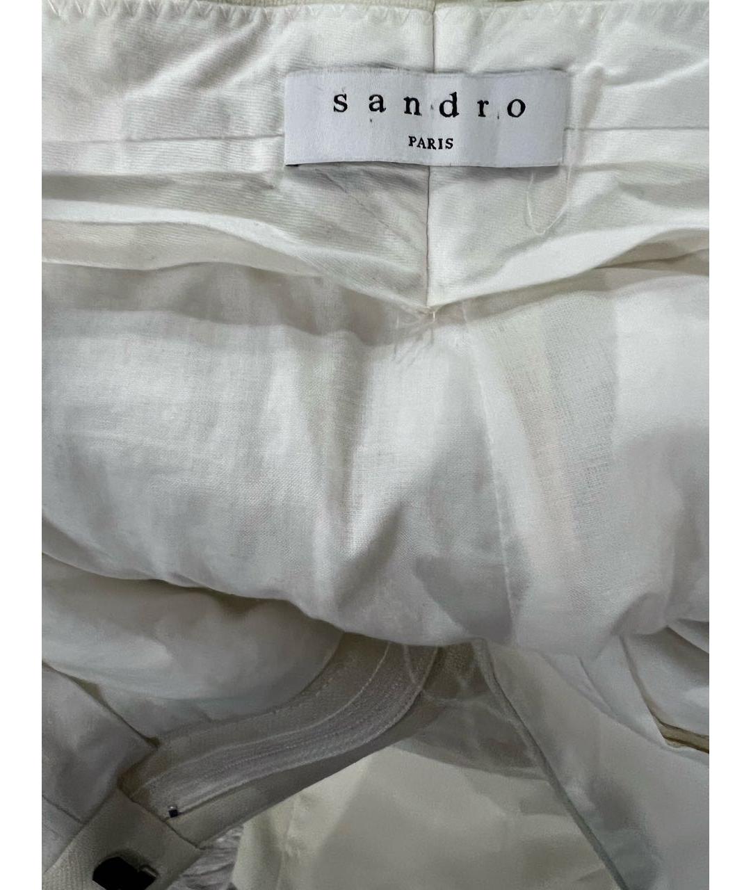 SANDRO Белый вискозный костюм с брюками, фото 5