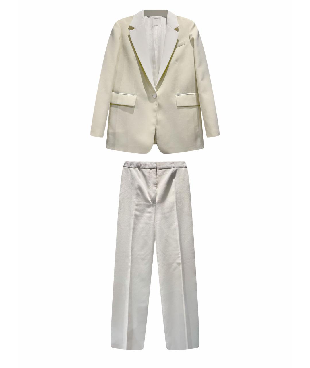 SANDRO Белый вискозный костюм с брюками, фото 1