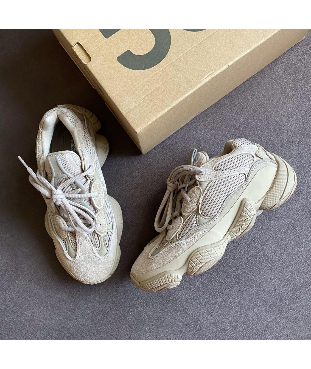 ADIDAS YEEZY Коричневые замшевые кроссовки, фото 5