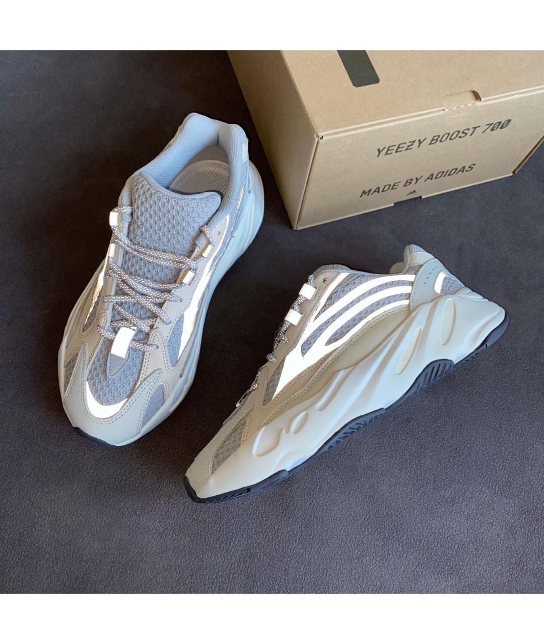 ADIDAS YEEZY Серые текстильные кроссовки, фото 5
