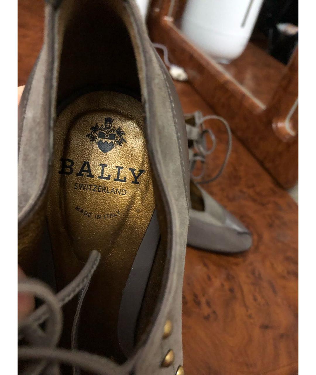 BALLY Серые замшевые туфли, фото 5