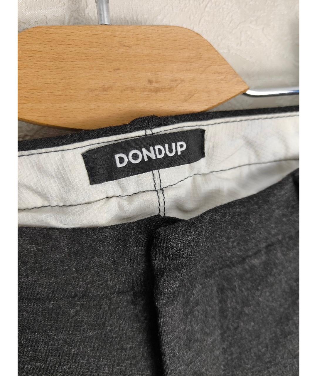 DONDUP Антрацитовые шерстяные повседневные брюки, фото 7