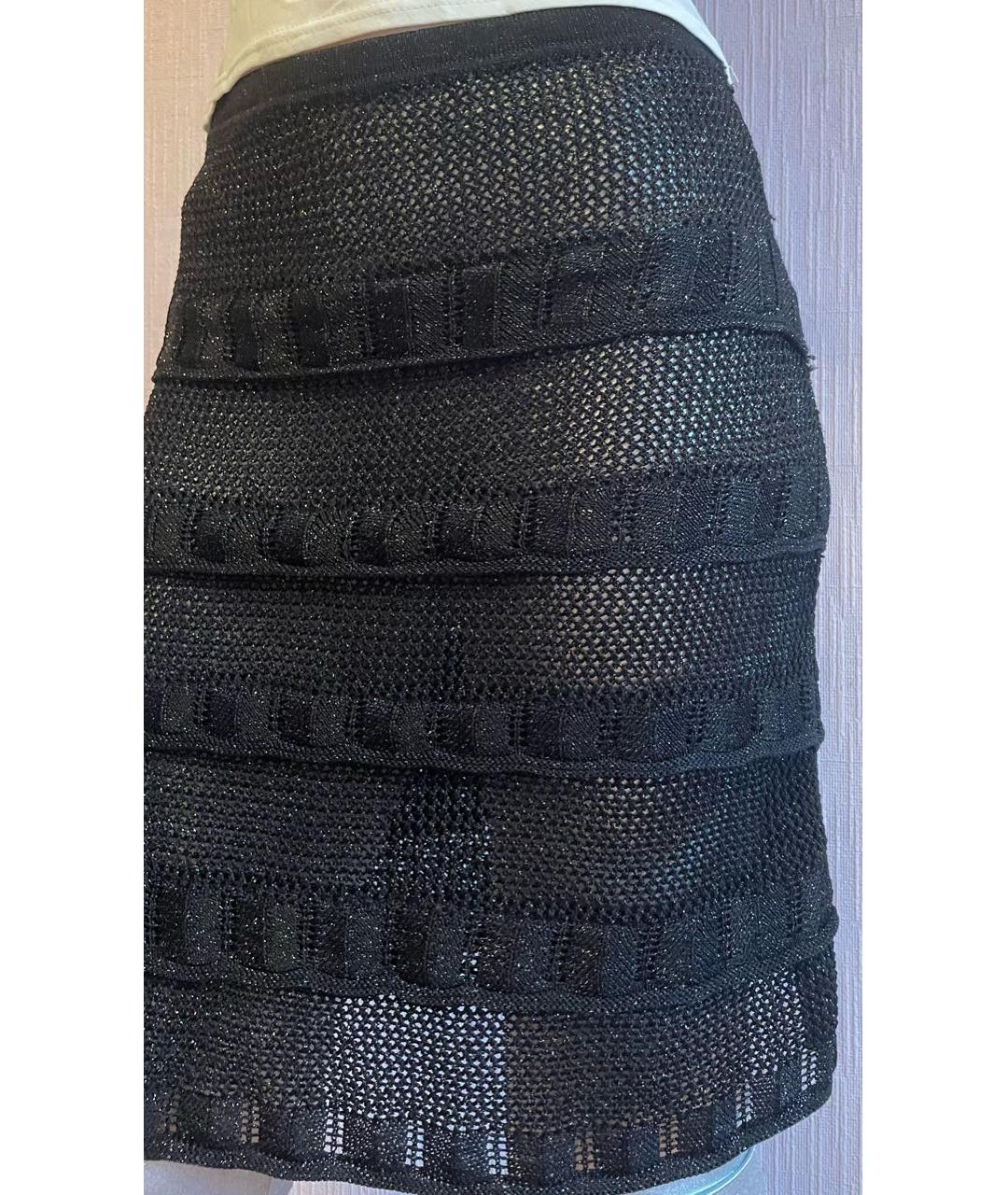 CHRISTIAN LACROIX Черная вискозная юбка миди, фото 5