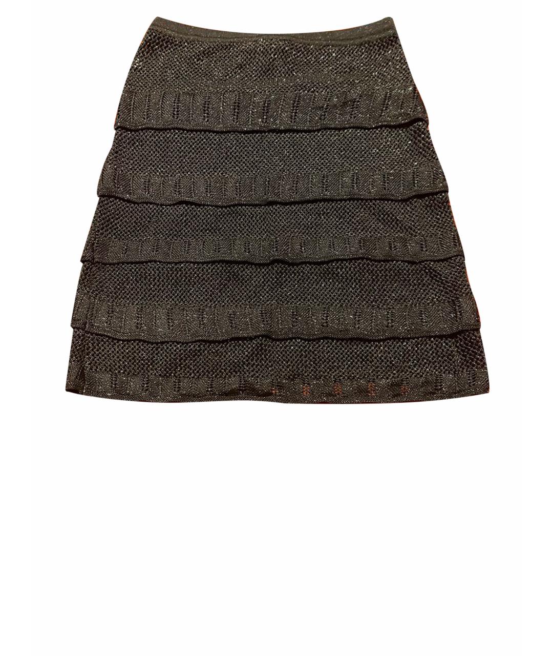 CHRISTIAN LACROIX Черная вискозная юбка миди, фото 1