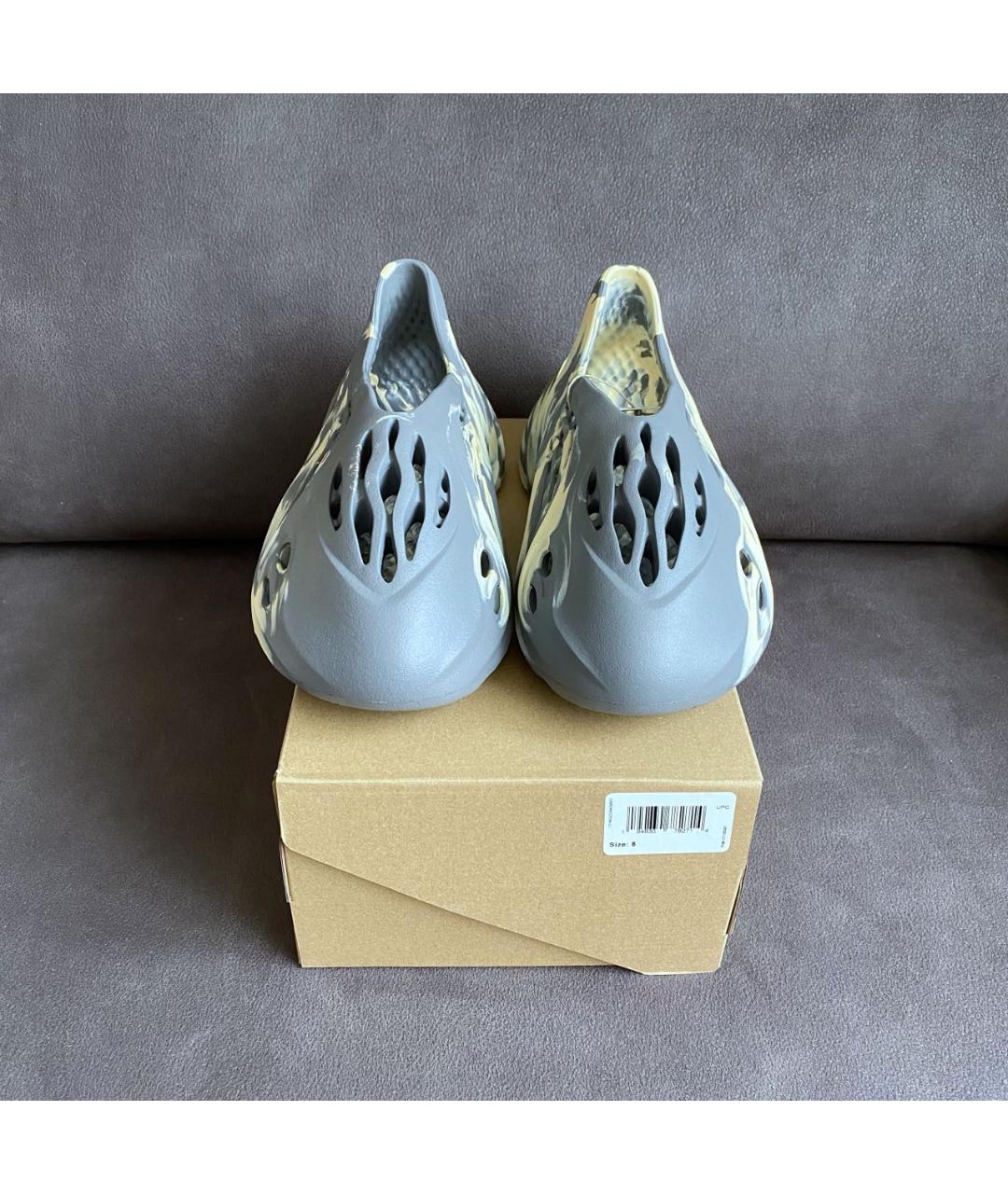 ADIDAS YEEZY Серые резиновые шлепанцы, фото 2