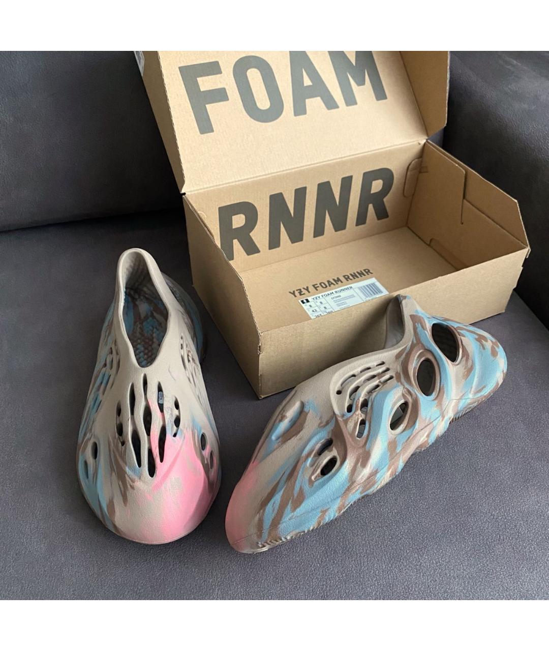 ADIDAS YEEZY Мульти резиновые шлепанцы, фото 5