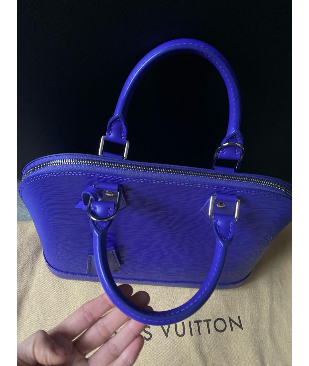LOUIS VUITTON PRE-OWNED Фиолетовая кожаная сумка с короткими ручками, фото 6