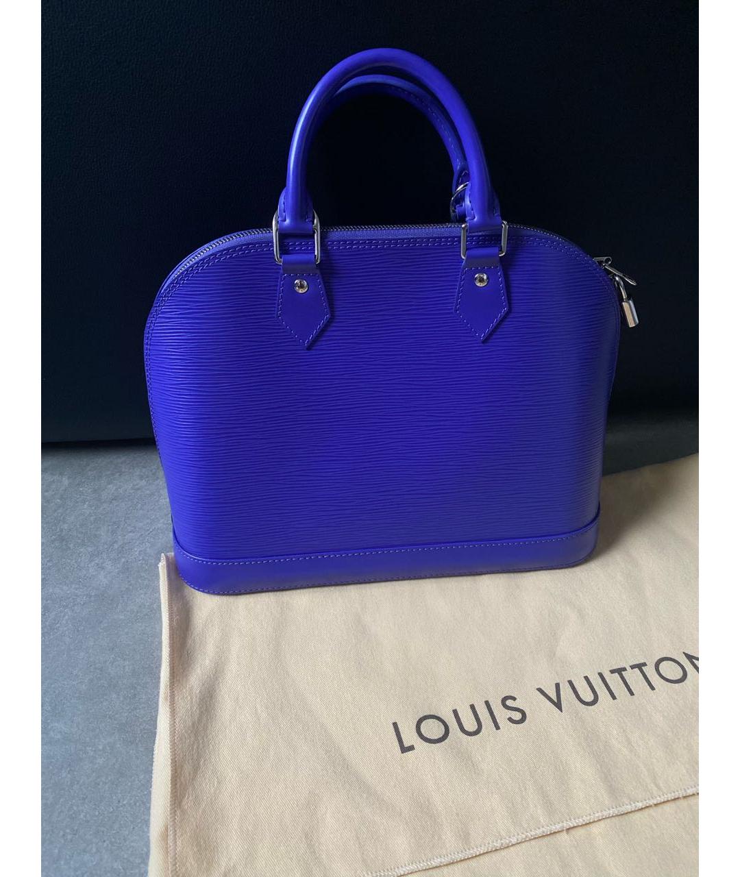 LOUIS VUITTON PRE-OWNED Фиолетовая кожаная сумка с короткими ручками, фото 3